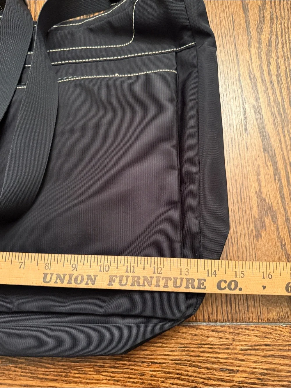 Buxton Black Messenger Bag Crossbody Laptop Travel Organizer Shoulder Bag